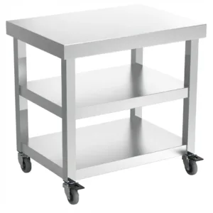 Mesa com rodas para máquina